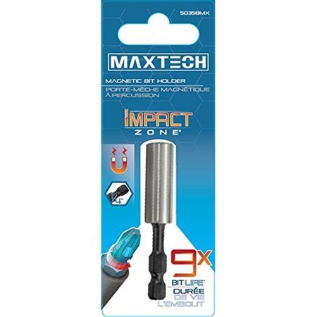 MAXTECH CONSUMER PRODUCTS Maxtech Consumer Products 50358MX Impact Zone Magnetic Bit Holder 50358MX